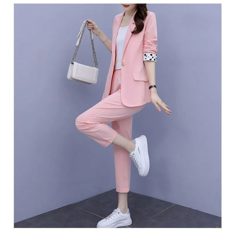 Women’s Summer Blazer Set - Casual Thin Matching