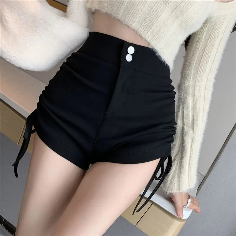 Booty Tight Short Pants Women's High Waist Skinny Mini