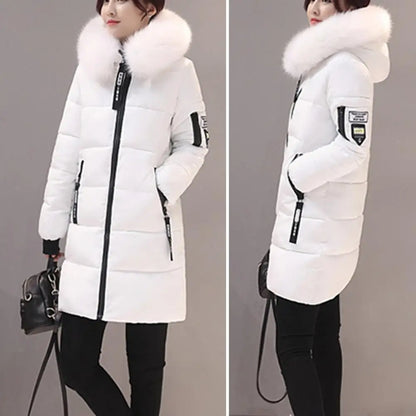 Women's Winter Coat - Fur Neckline Thick Jacket