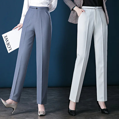 Women's Formal Suit Pants Comfortable Stretch Elastic Waist Work Pants