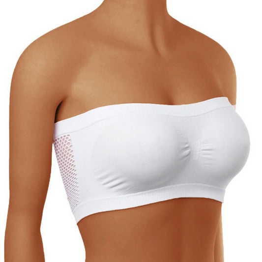Seamless Strapless Bandeau Bra For One-Shoulder Styles