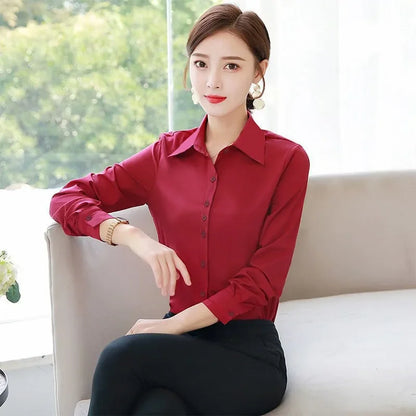 Elegant Female Shirts Office Lady Bodysuit White Women Blouses Long Sleeve Bodysuits Spring Summer Fashion Women Tops Jumpsuit