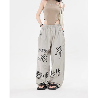 Y2K Harajuku Cargo Women's Pants Parachute Streetwear Baggy High