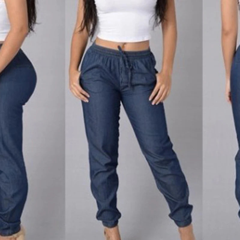 Sexy Loose Pencil Jeans Women's Leggings High Waist