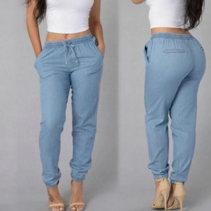 Sexy Loose Pencil Jeans Women's Leggings High Waist