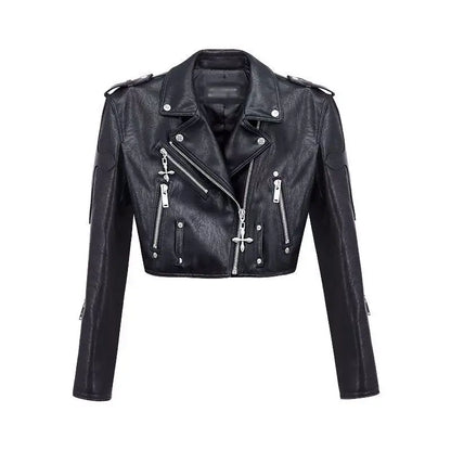 Women's Leather Coat - Slim Short