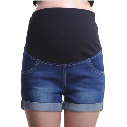 Summer Maternity Short Pregnant Denim Jean Mommy Clothes