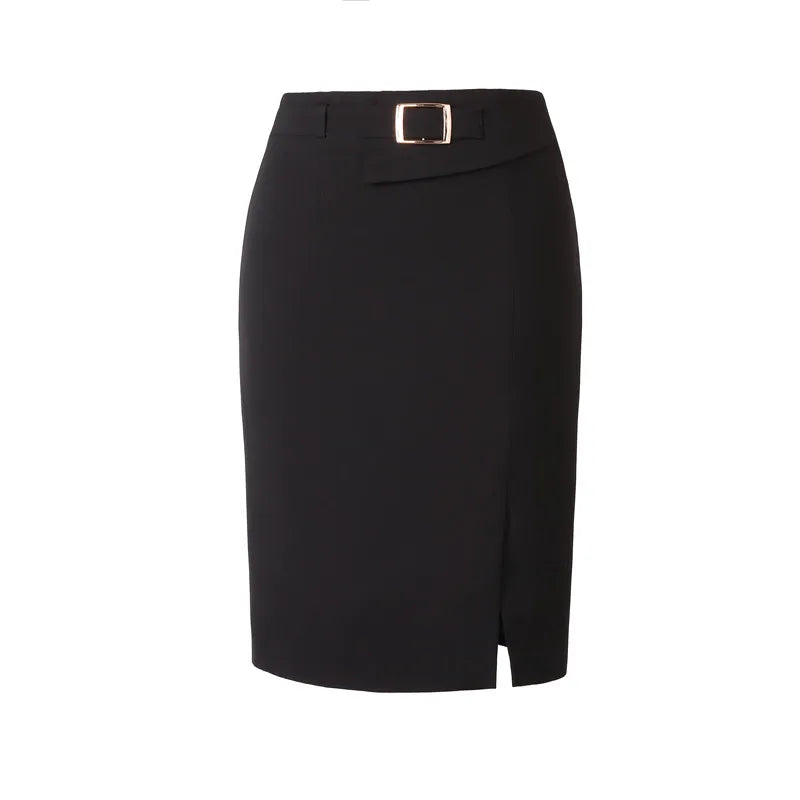 Spring Summer Fashion Black Skirt Women's Elegant All-Match Slim Formal Women's