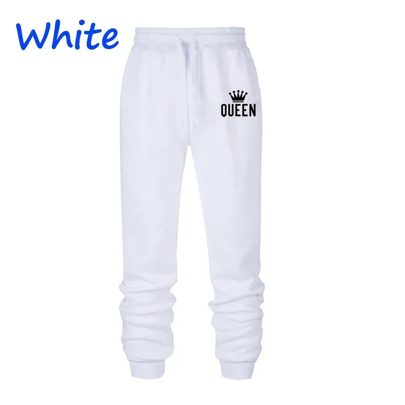 Queen Letter Printed Sweatpants Jogger Trousers Women's Casual Sports