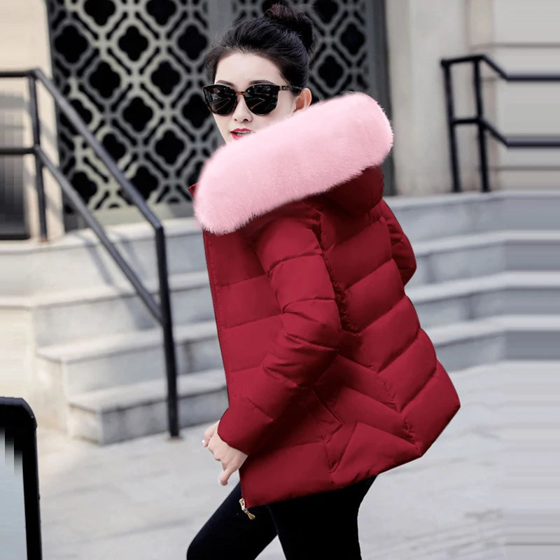 Hooded Parka - Big Fur Winter Jacket for Women-1 Womenswear Coats