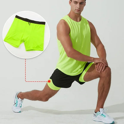 Cycling Shorts Fast Dry Three-Point Lined Training Bodybuilding