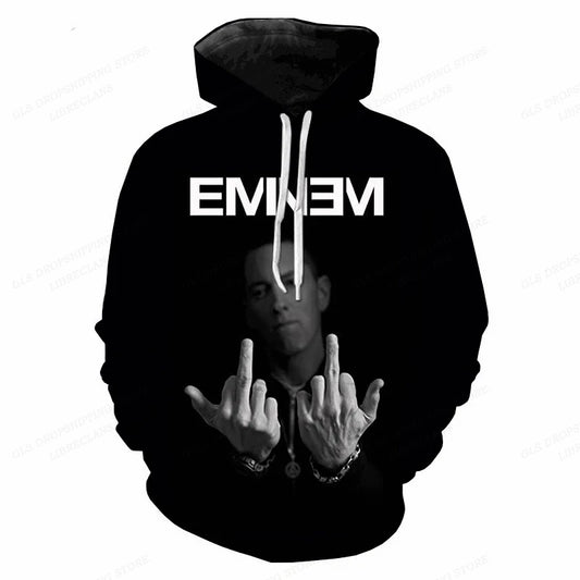 Rapper Eminem 3D Print Hoodies Men Women Fashion Kids Sweatshirt Rap Rock Sweats-1