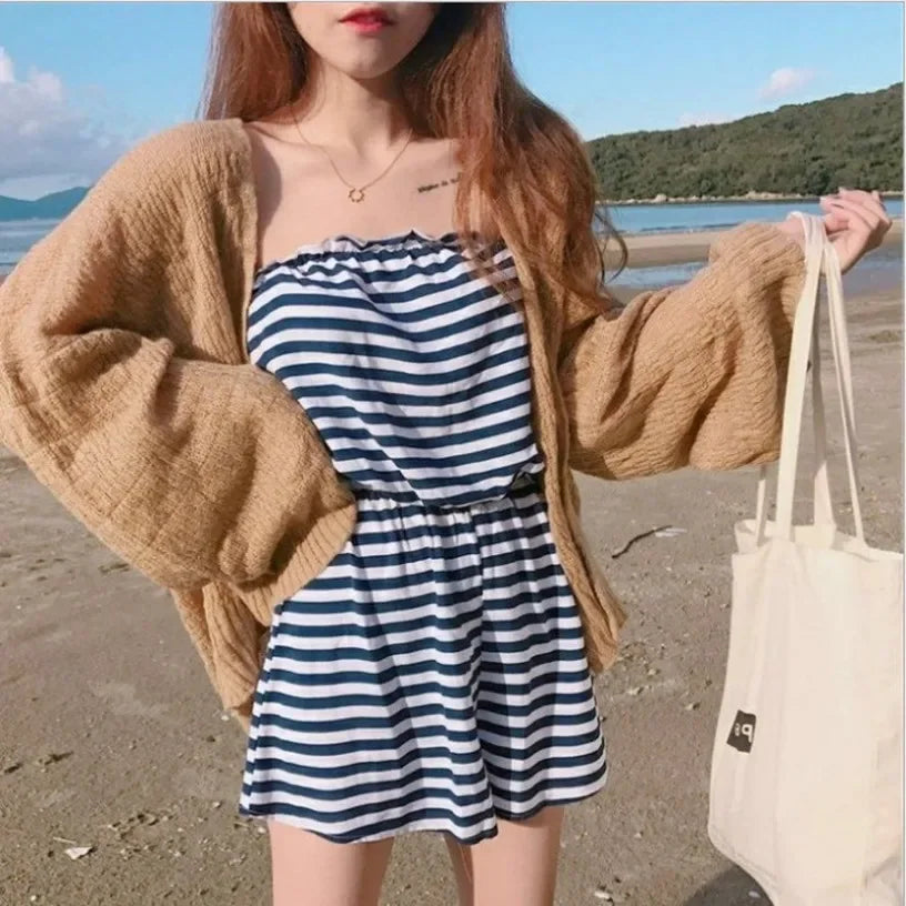 Cardigan Women Summer Sun-proof Hollow Out Solid Thin Soft Breathable Elegant Holiday Minimalist Female Fashion Ulzzang New Ins