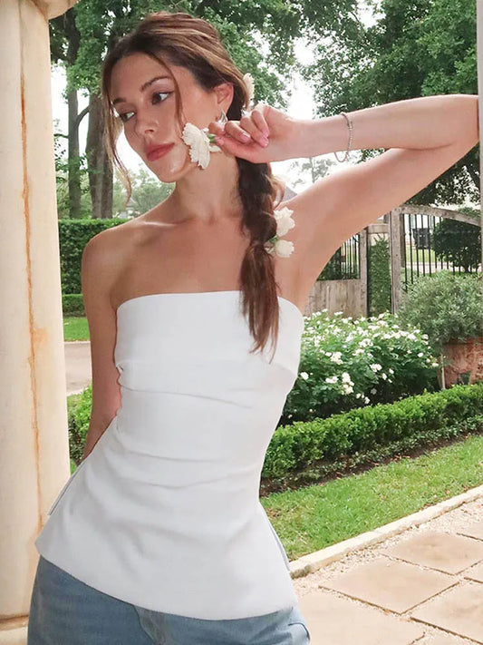 Refined Strapless Tube Top With Backless Design