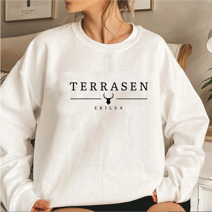 Terrasen Sweatshirt Throne of Glass Hoodie Women Crewneck Pullover