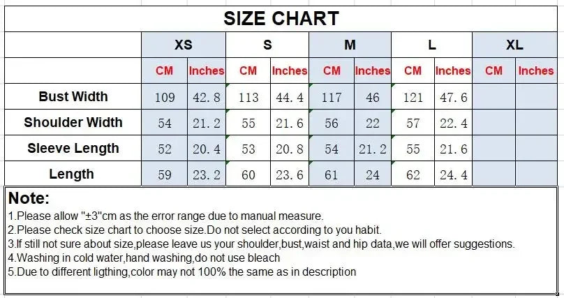 SIZECHART