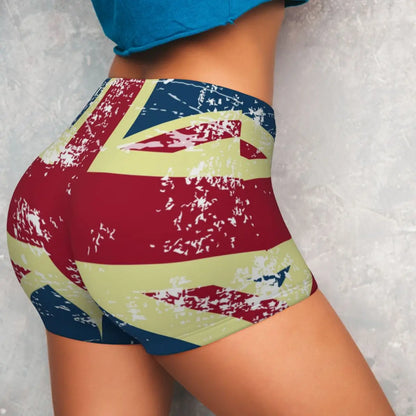 Tight Hip Sports Shorts British Flag Vintage Fitness