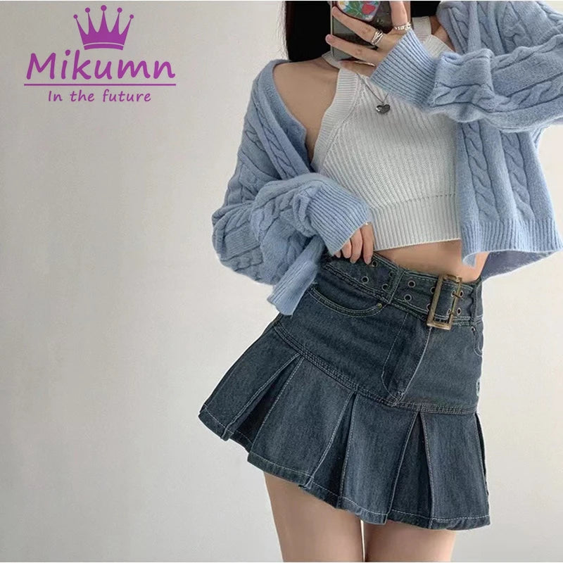 Y2K Kawaii Hot Girl Denim Skirt College Style