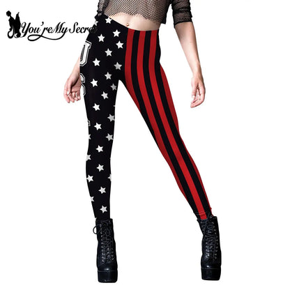 Independence Day Flag Stripe Pants Elastic Holiday Party Gift