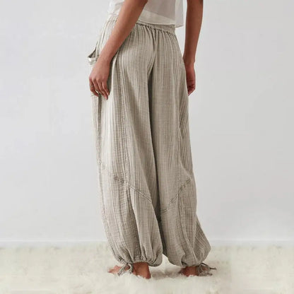 Women's Harem Pants Summer Casual Vintage Cotton Linen Pants