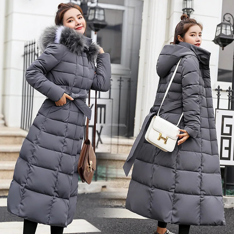 Quilted Winter Parka - Korean Style Fashion Hooded Coat