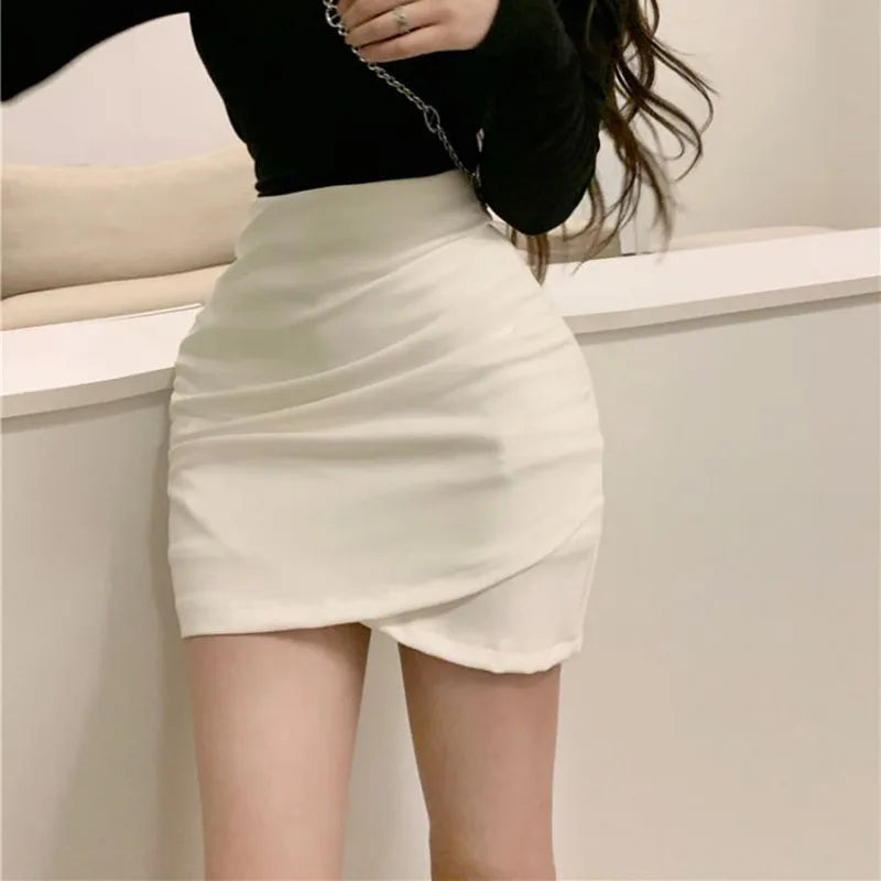 Korean Fashion Mini Skirt High Waist Hip Wrap Slim