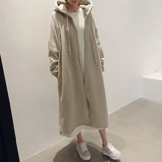 Women's Long Coat - Hoodies Casual