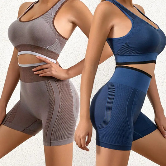 Yoga Vest Shorts 2Pcs/Set Casual High Stretch Washable Push Up