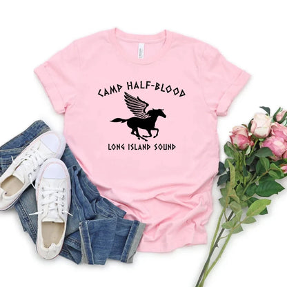 Camp Half Blood T Shirt Percy Jackson T-shirts Women Clothing Funny Short Sleeve Tshirt Vintage Unisex T Shirts Women Y2k Top