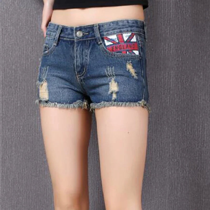 New Arrival Plus Size Short Jeans Women's Denim Skinny Frayed Cool Shorts