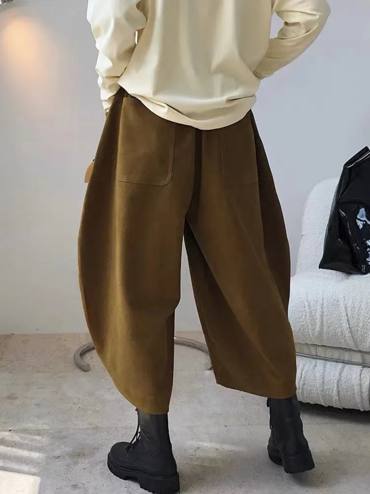 Autumn Casual Harem Pants High Waisted Retro Sweatpants