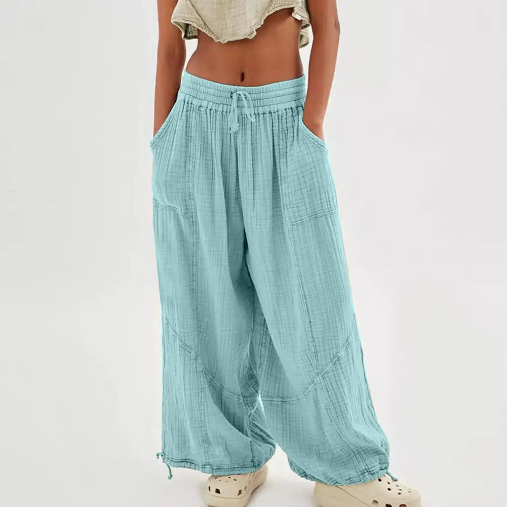 Women's Harem Pants Summer Casual Vintage Cotton Linen Pants