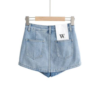 Mini Skirts High Waisted Denim Black Korean Fashion Summer