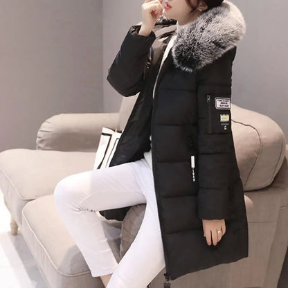 Women's Winter Coat - Fur Neckline Thick Jacket