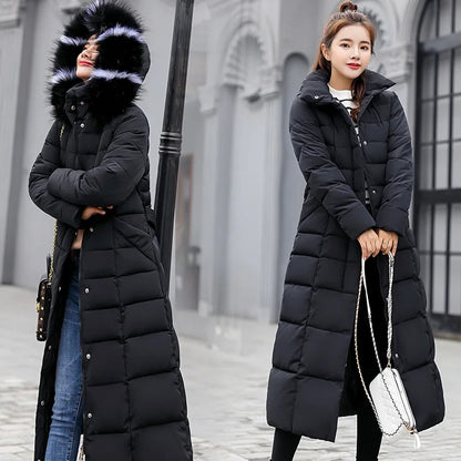 Quilted Winter Parka - Korean Style Fashion Hooded Coat