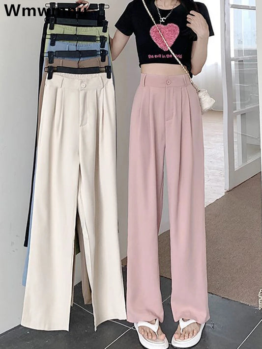 High Waist Office Straight Pants Women's Korean Baggy Sweatpants