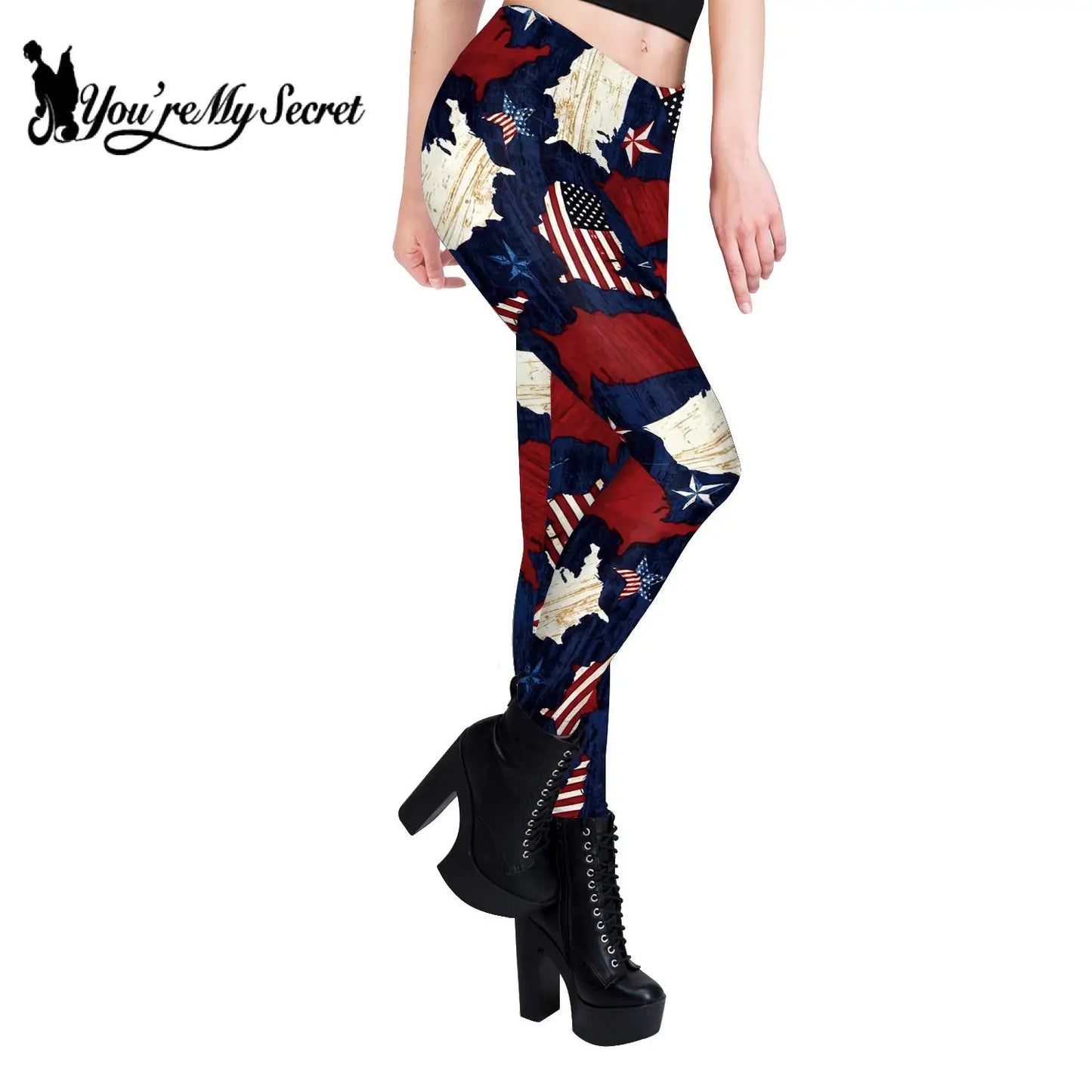 Independence Day Flag Stripe Pants Elastic Holiday Party Gift