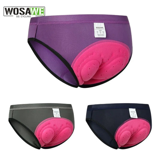 Wosawe Women's Cycling Underwear 3D Padded Shockproof Mountain