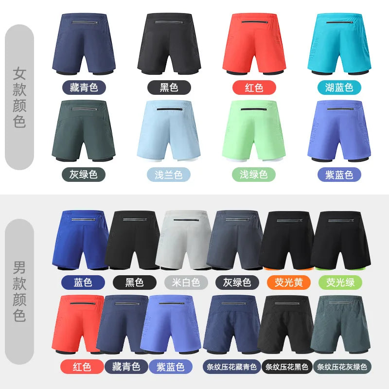 Running Shorts High Waist Athletic Workout Pockets Gym Tennis