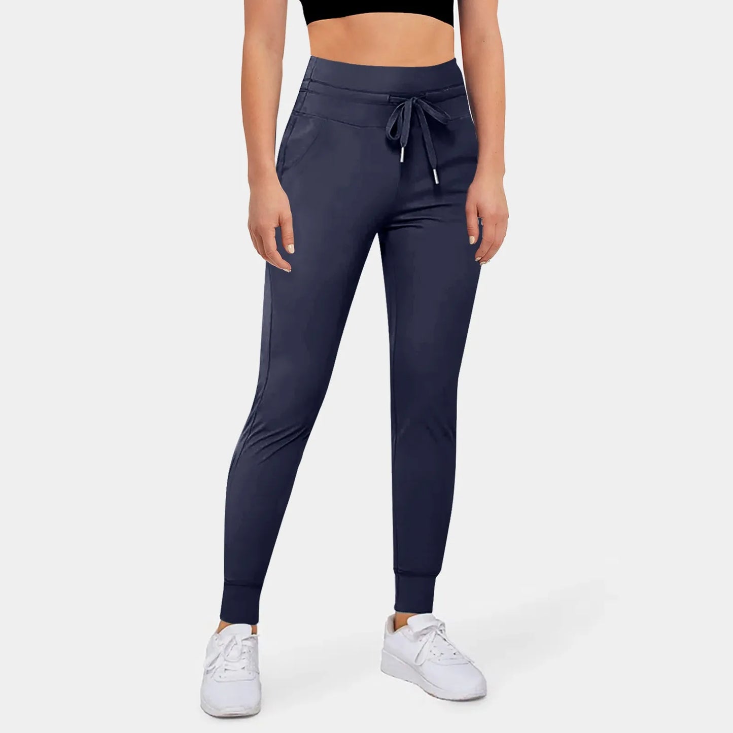 Soft Comfort Sport Pants Women's High Waisted Drawstring Trousers