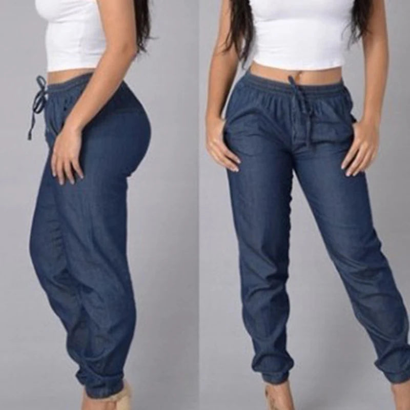 Sexy Loose Pencil Jeans Women's Leggings High Waist