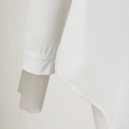 Maternity Tops - Pregnancy Long Sleeve White Blouse