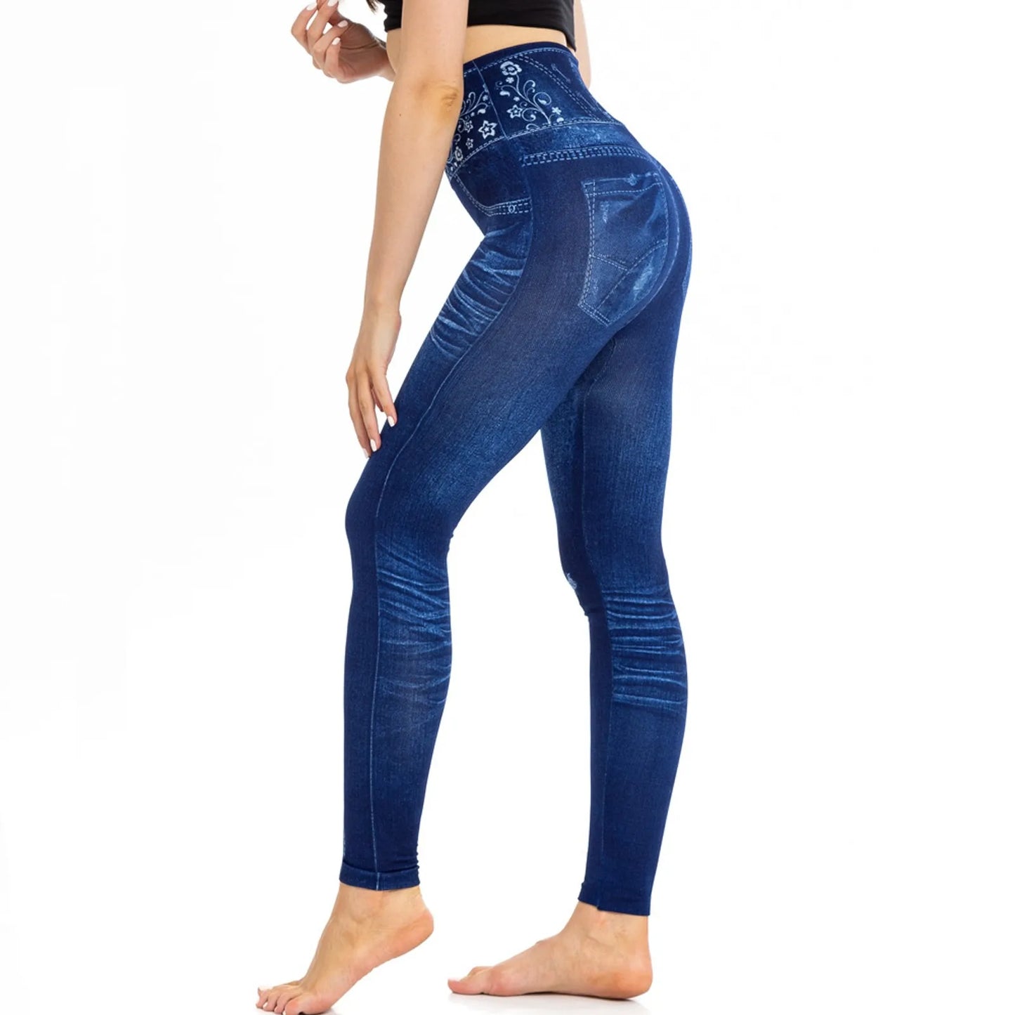 Women's Blue Stretch Jeggings