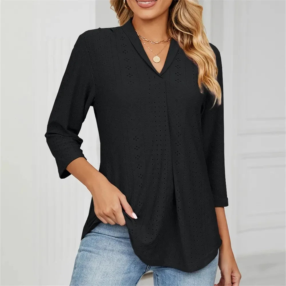 Women's Clothing Shirts & Blouses Korean Popular Clothes Woman Trend 2024 Elegant Top for Women Ladies Blouse Shirt