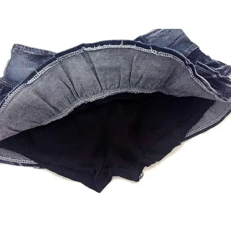 Micro Mini Skirts Crotch Thong Detail Jeans Sexy