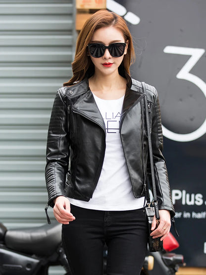 Punk Leather Jacket - PU Faux Bomber Motorcycle