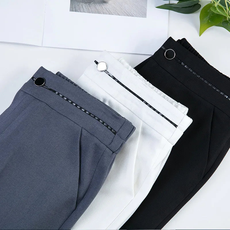 Women's Formal Suit Pants Comfortable Stretch Elastic Waist Work Pants