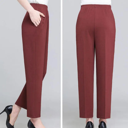 Women's Pants New Summer Thin High Waist Straight Casual