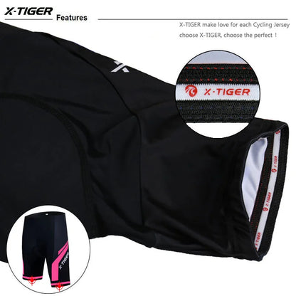 X-Tiger Women's Cycling Shorts 3D Gel Padded Shockproof Mtb Mountain