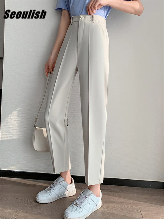 Seoulish Formal Women's Harem Pants Spring Summer Solid